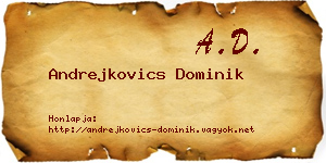 Andrejkovics Dominik névjegykártya