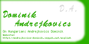 dominik andrejkovics business card